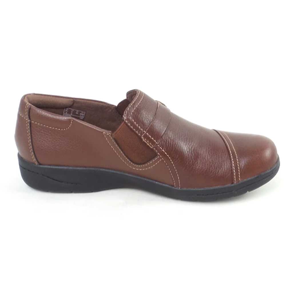 Clarks Collection Leather Slip On Shoes Cheyn Fam… - image 2