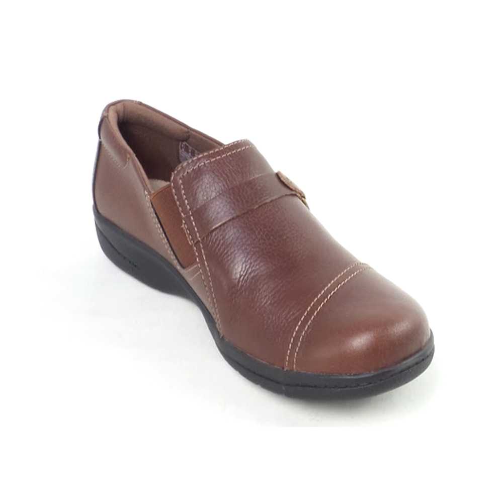 Clarks Collection Leather Slip On Shoes Cheyn Fam… - image 3