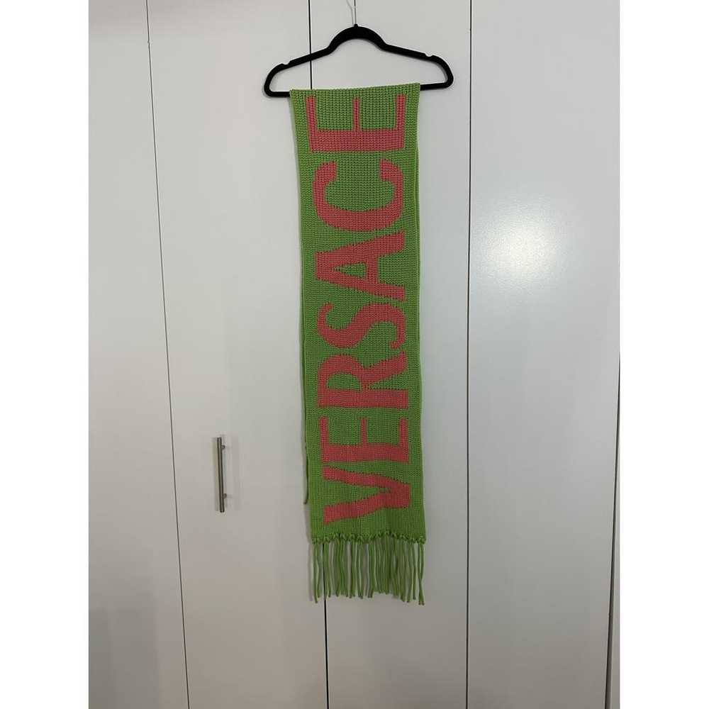 Versace Wool scarf - image 4