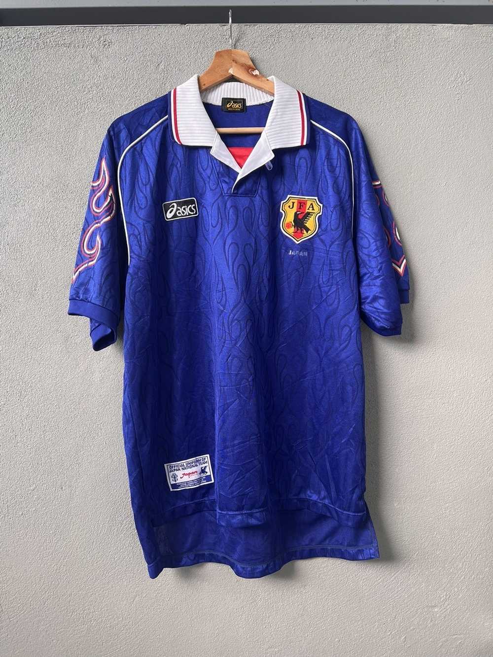 Japanese Brand × Soccer Jersey Vintage asics Japan Je… - Gem