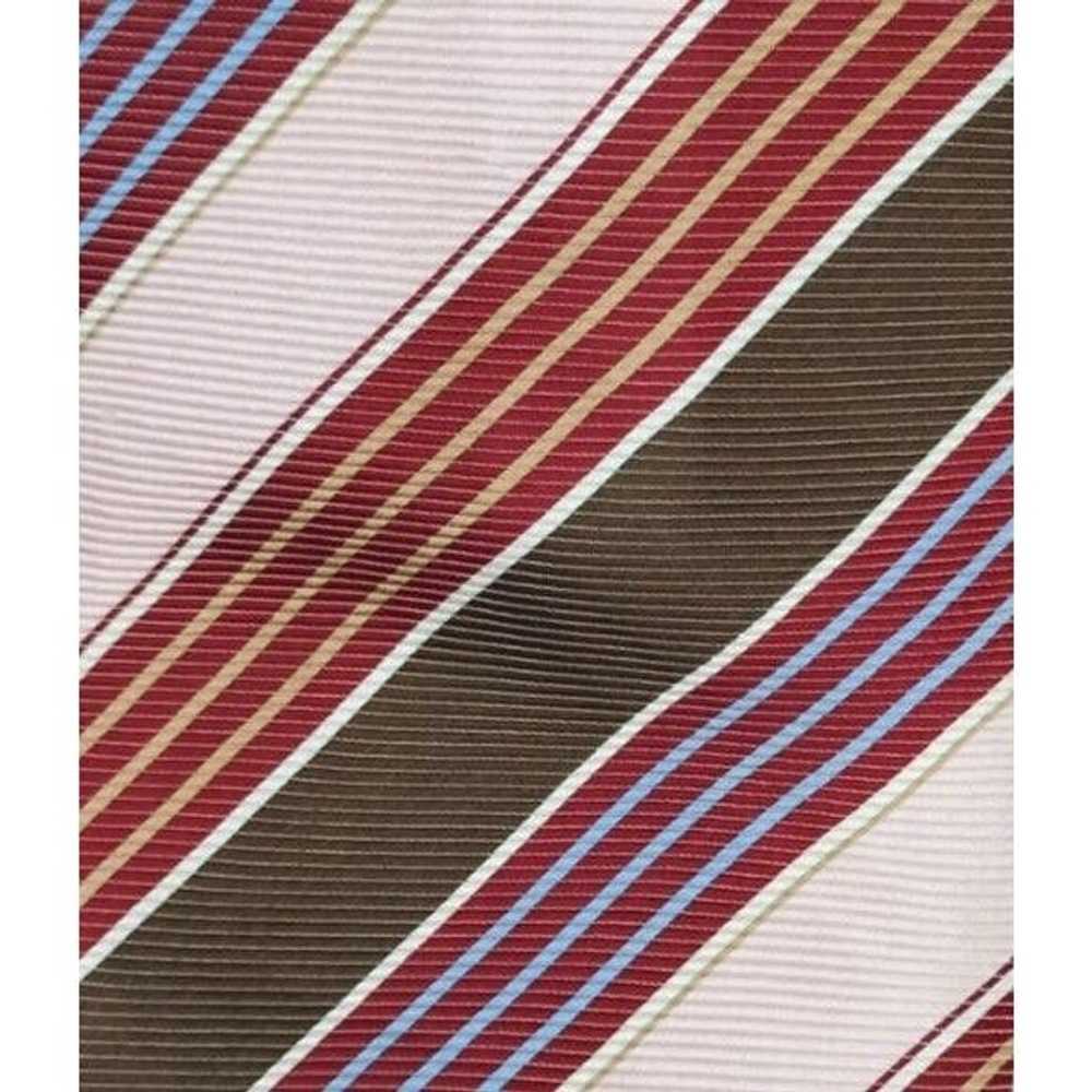 Hugo Boss BOSS HUGO BOSS Brown Striped Silk Tie I… - image 3