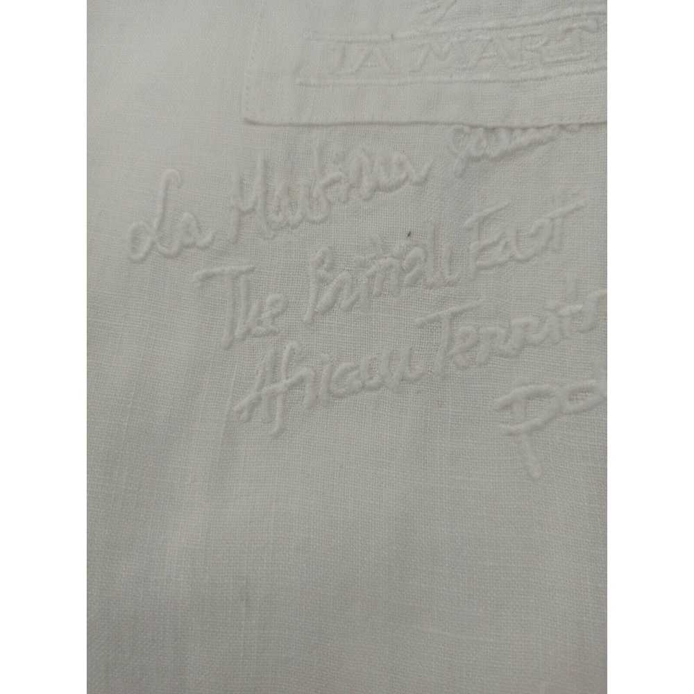 La Martina LA MARTINA Solid White Linen Long Slee… - image 3