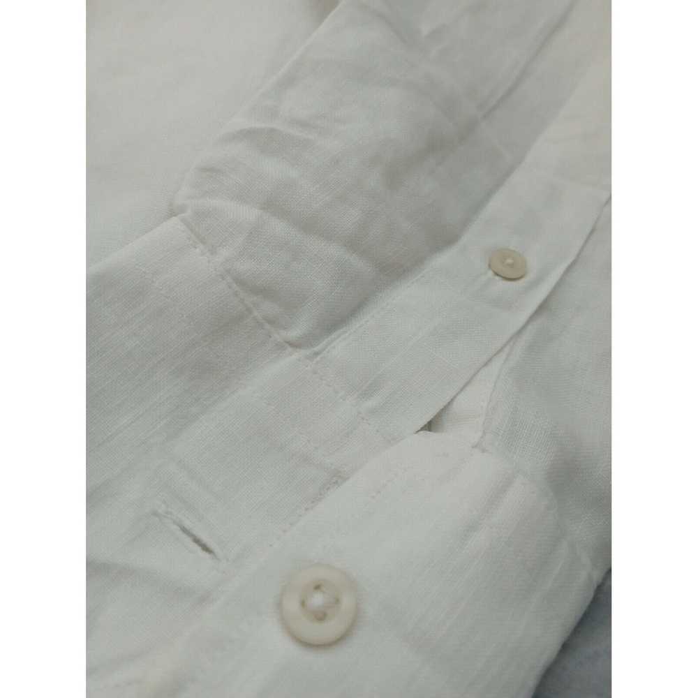 La Martina LA MARTINA Solid White Linen Long Slee… - image 8