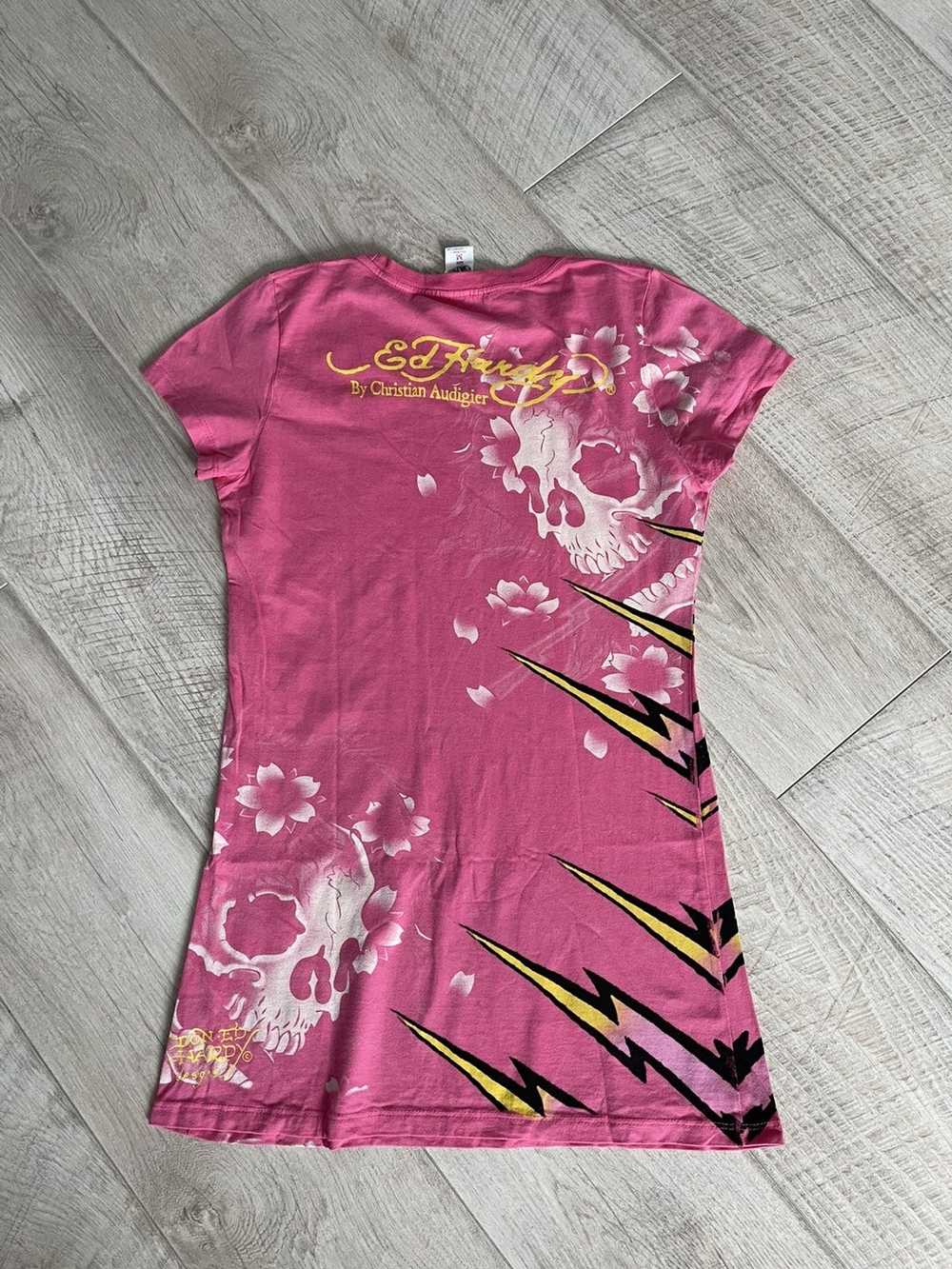 Ed Hardy Ed Hardy T-Shirt Pink Size M Made in USA… - image 6