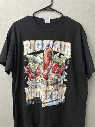 Streetwear × Wwe WWE Ric Flair bootleg rap T shirt