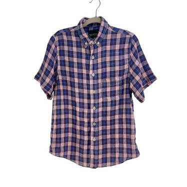 Other Gramercy Foundry Linen Plaid Short Sleeve B… - image 1