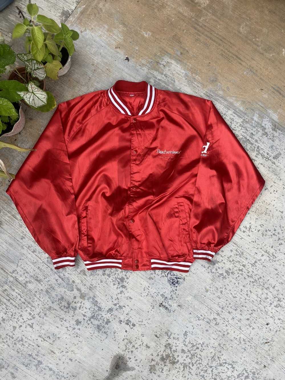 Budweiser × Varsity Jacket × Vintage Vintage Budw… - image 2