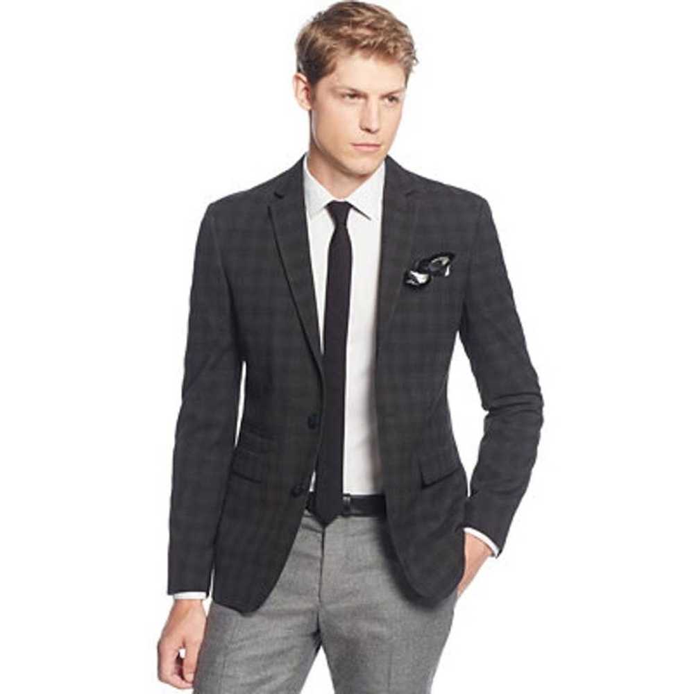 Bar Iii Bar III Slim Fit Blazer Tonal Check Sport… - image 1