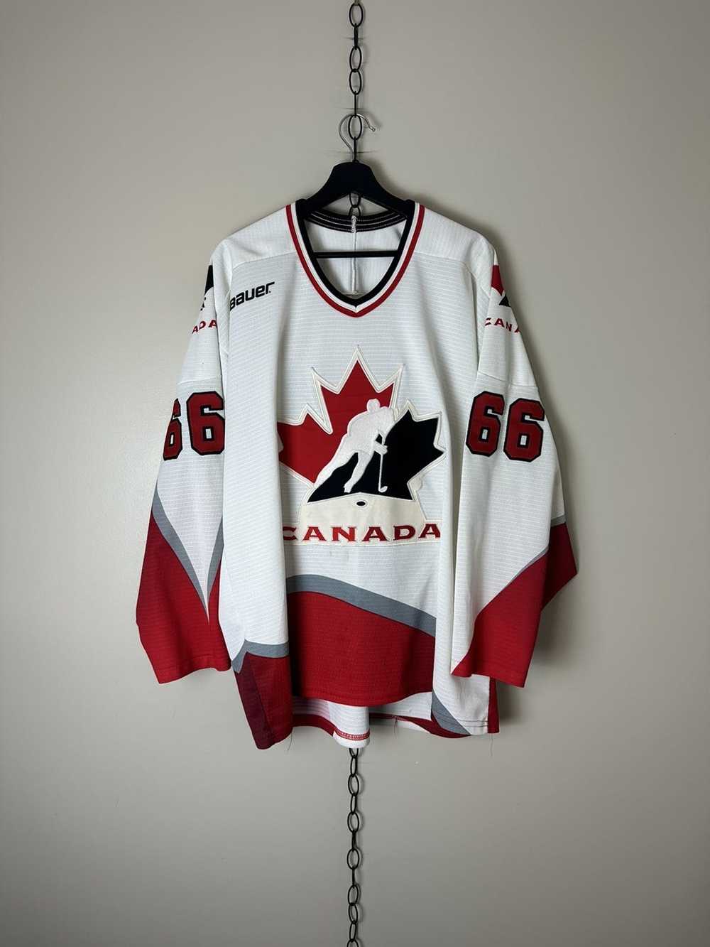 VTG 90s Wayne Gretzky Team Canada Hockey Jersey White Olympic
