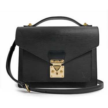 Authentic Louis Vuitton Black Epi Leather Neo Monceau Messenger Bag