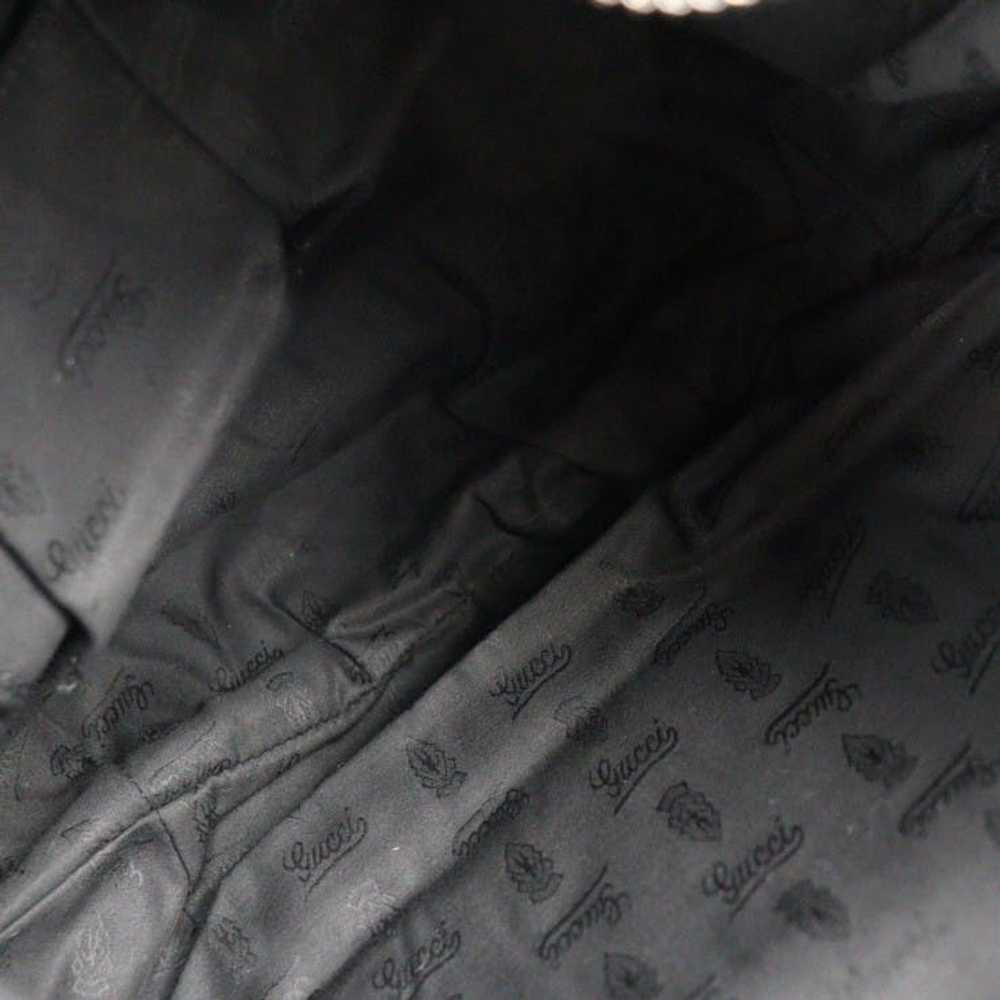 Gucci Gucci Bamboo Handbag Leather Black Tassel - image 6
