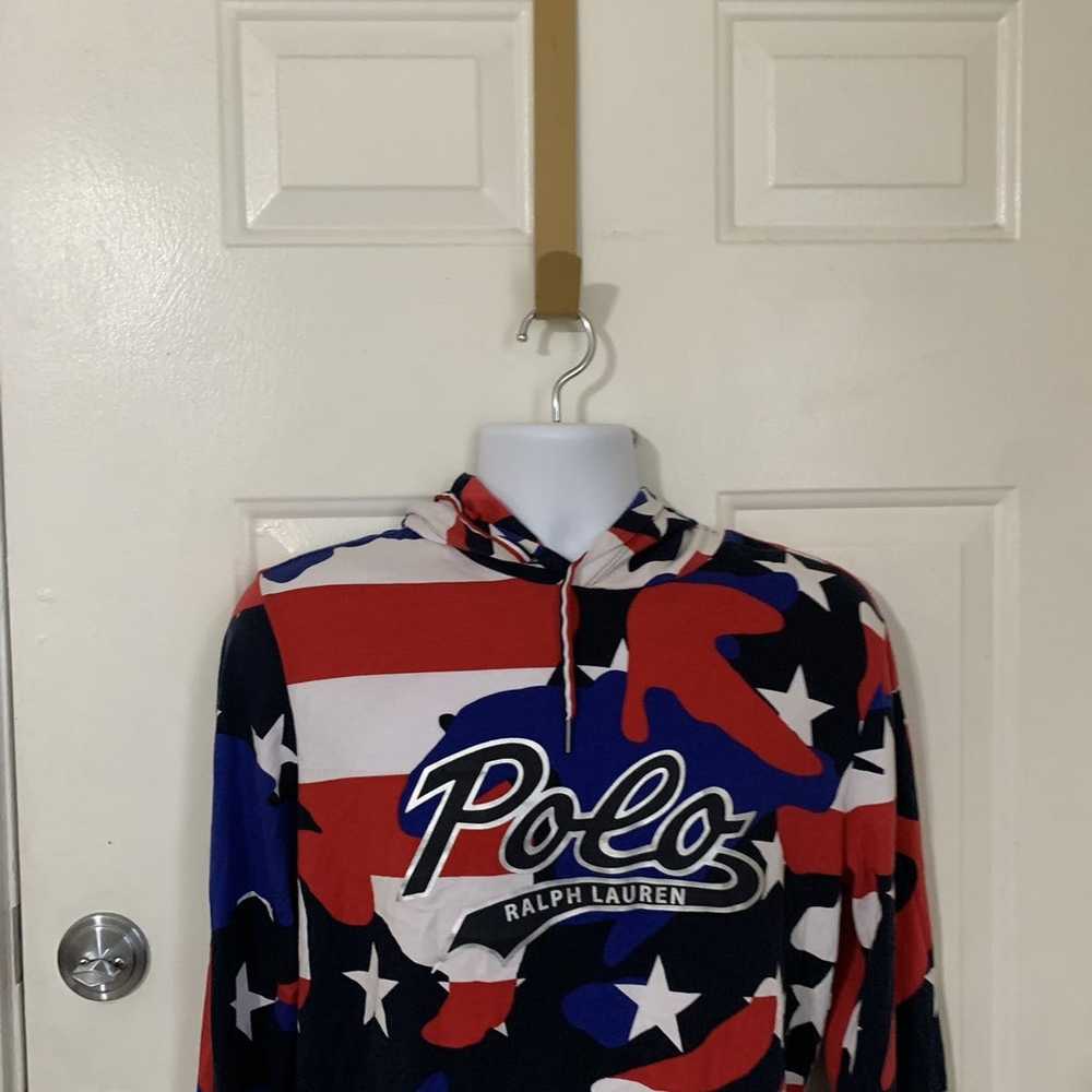 Polo Ralph Lauren American Flag Camo pullover hoo… - image 2