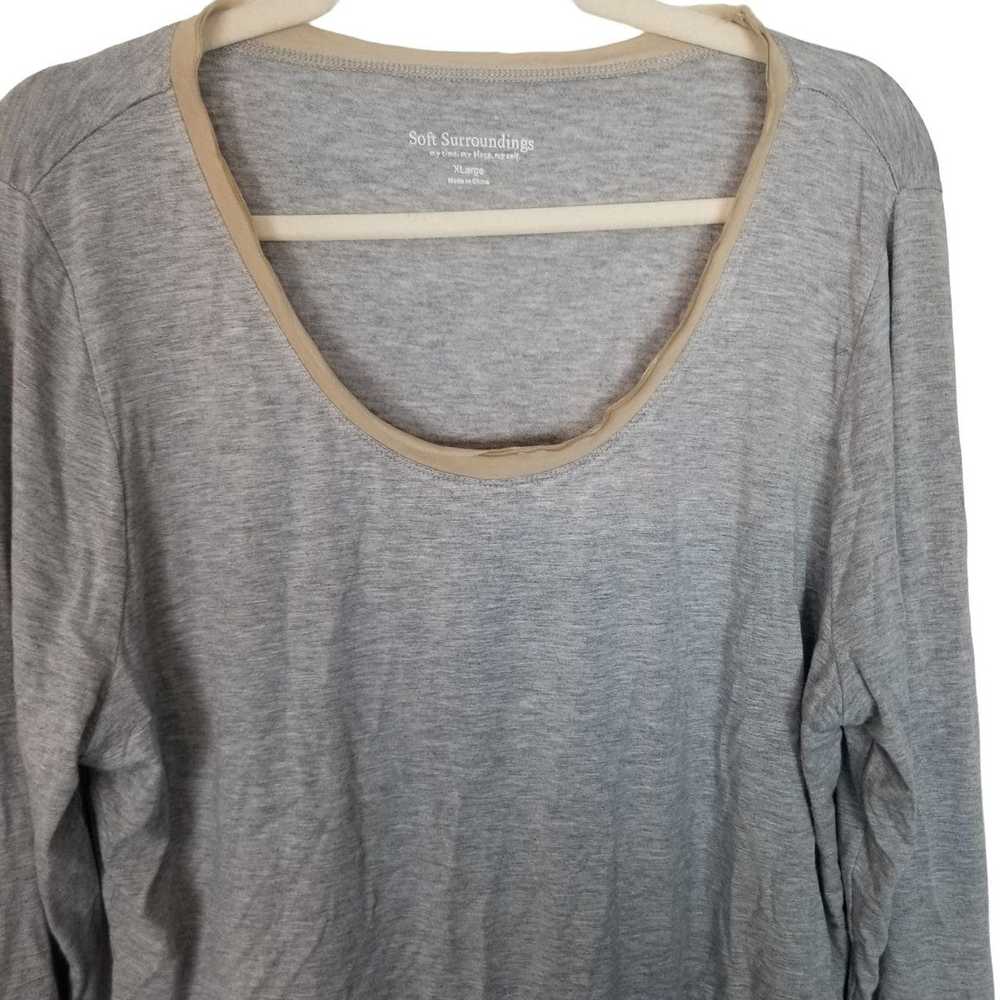 Other Soft Surroundings Womens Xl Gray Long Sleev… - image 2