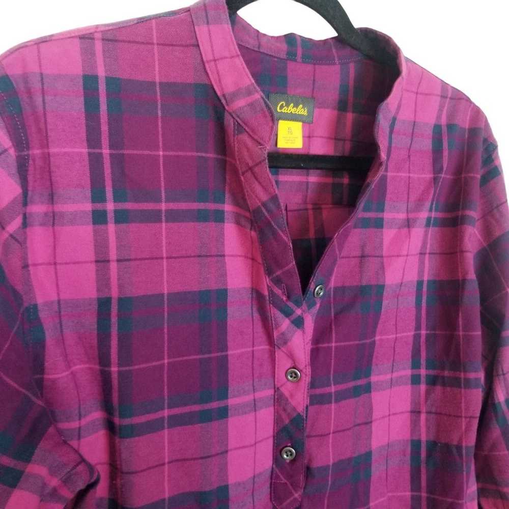 Cabelas Cabela's Womens XL Pink Plaid Long Sleeve… - image 5