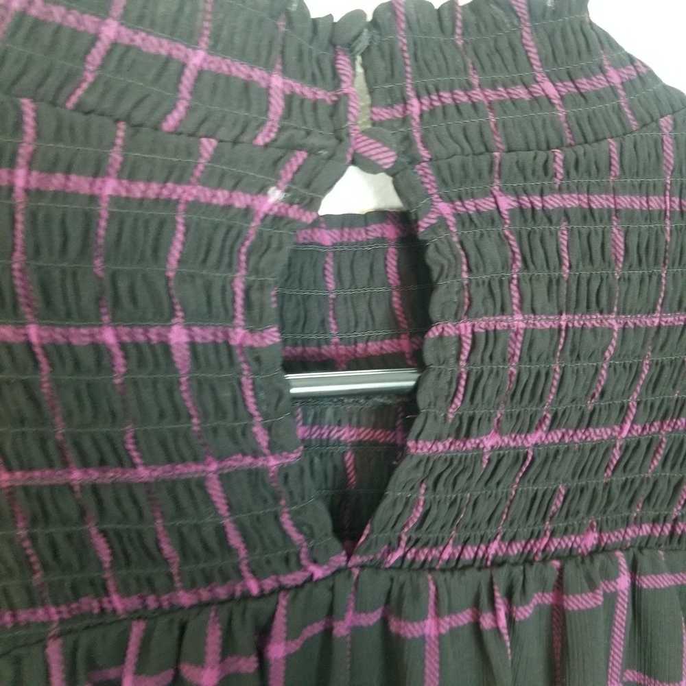 Other Torrid Womens 2X Black/Purple Plaid Chiffon… - image 10