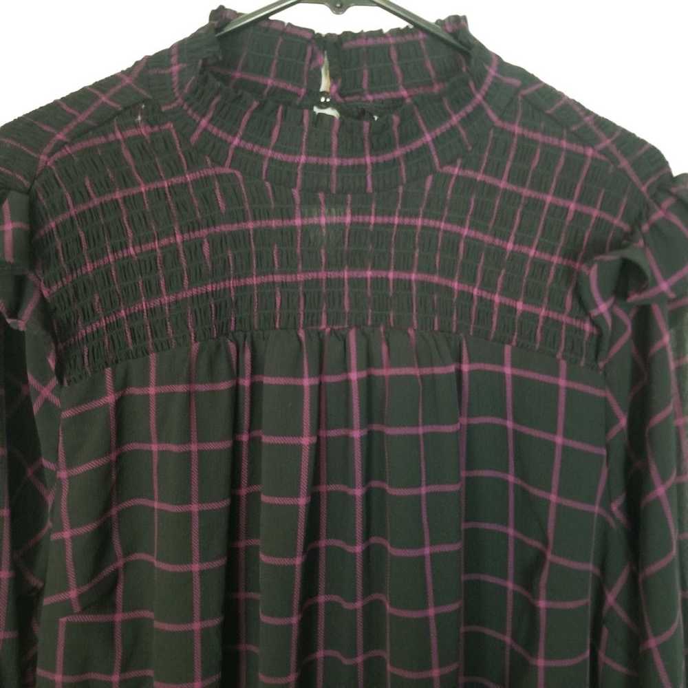 Other Torrid Womens 2X Black/Purple Plaid Chiffon… - image 3