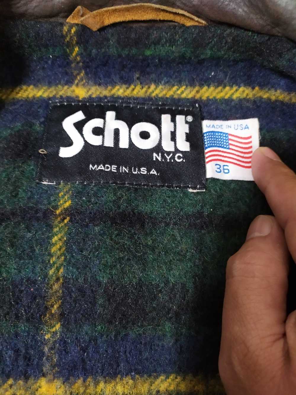 Leather Jacket × Made In Usa × Schott SCHOTT NYC … - image 2