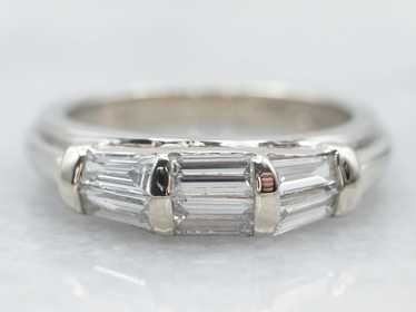 Sleek Baguette Cut Diamond Band - image 1