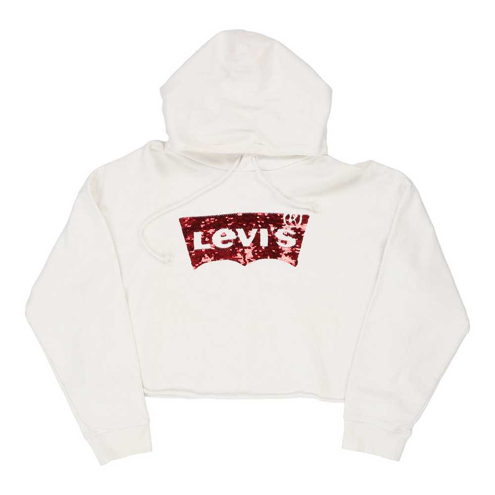 Levis Cropped Hoodie - Medium White Cotton - image 1