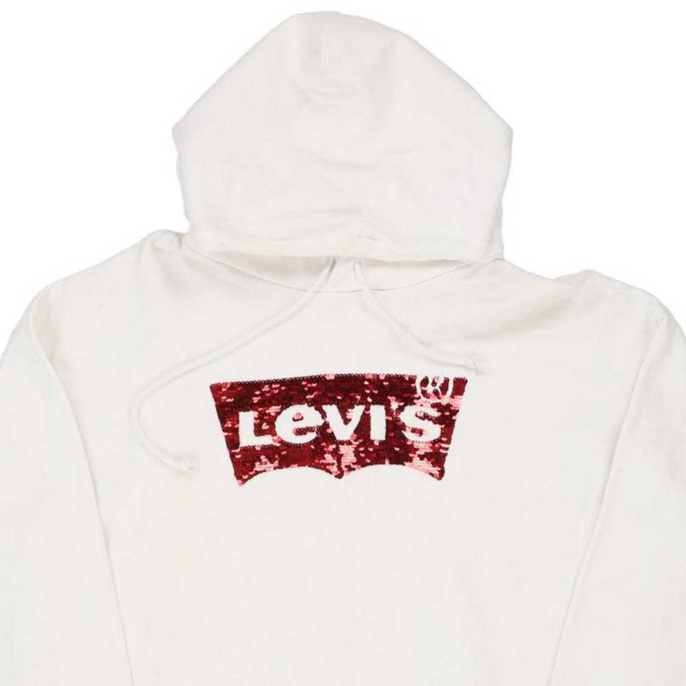 Levis Cropped Hoodie - Medium White Cotton - image 3