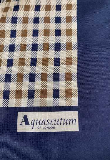 Aquascutum Vintage Classic Heritage Logo Blue Chec