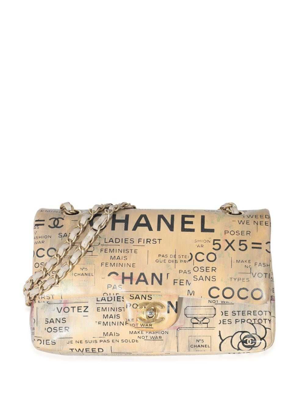 CHANEL Pre-Owned 2015-2016 medium newspaper-print… - image 1