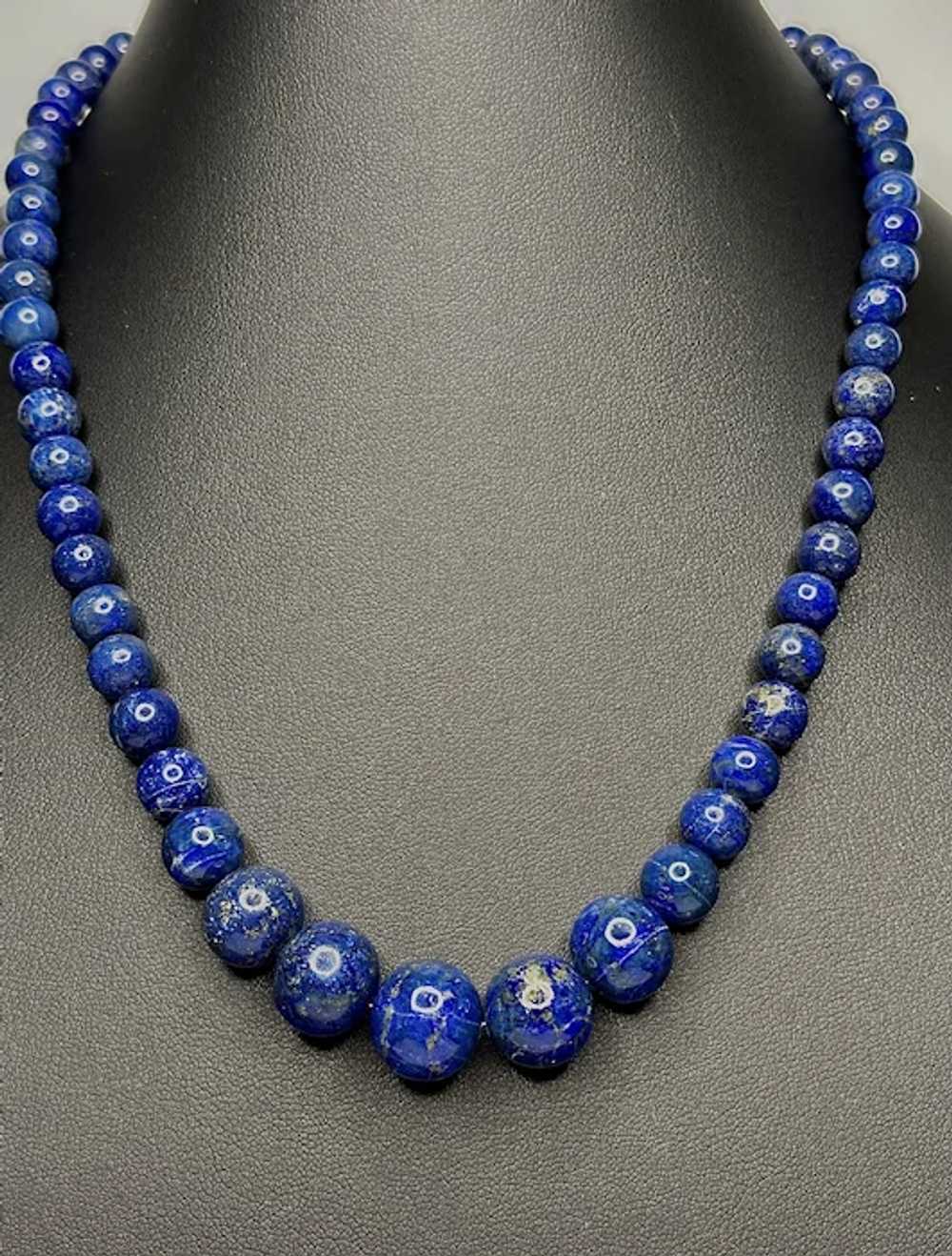 14mm Lapis Lazuli and 14k Gold Necklace - image 3