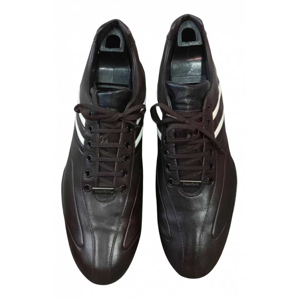 Z Zegna Leather low trainers - image 1
