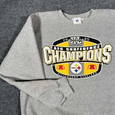 Vintage Pittsburgh Steelers sweatshirt, NFL Super Bowl graphic crewneck -  XXL, grey