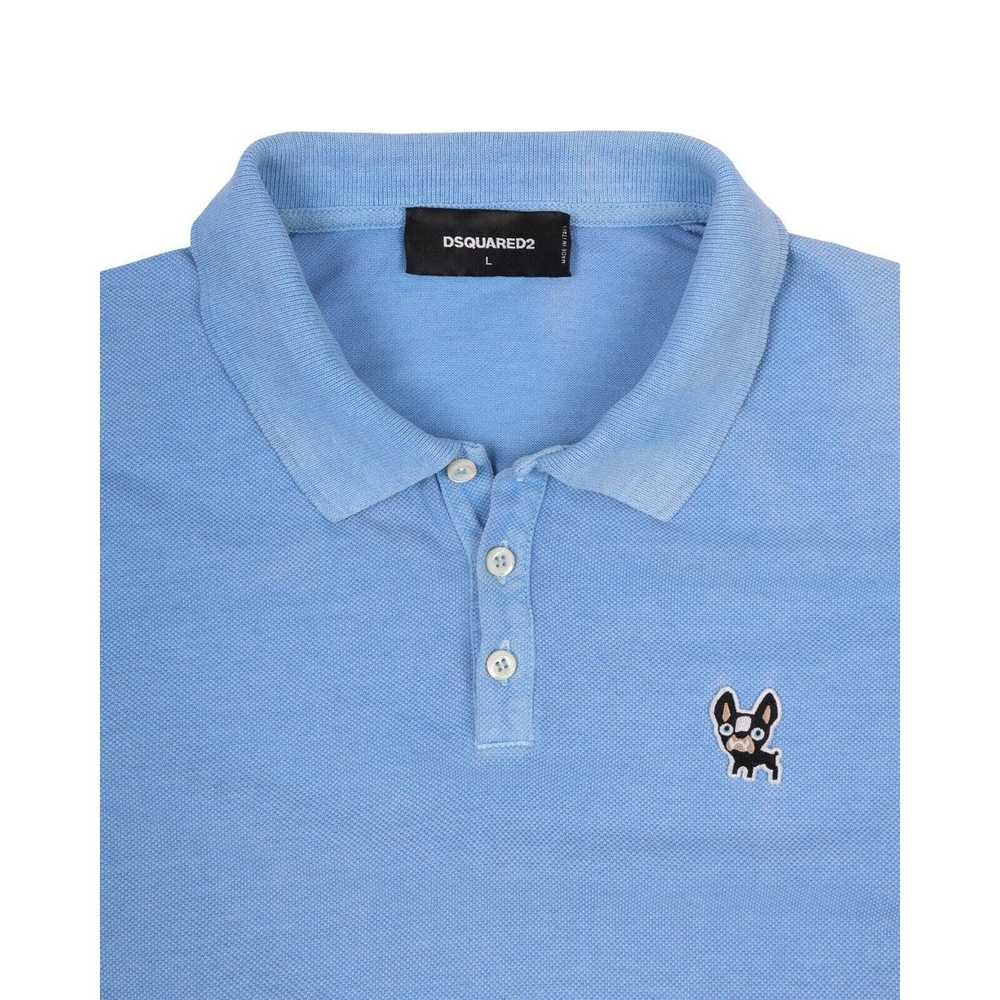 Dsquared2 Faded Blue Pique Cotton Logo Polo Shirt… - image 3