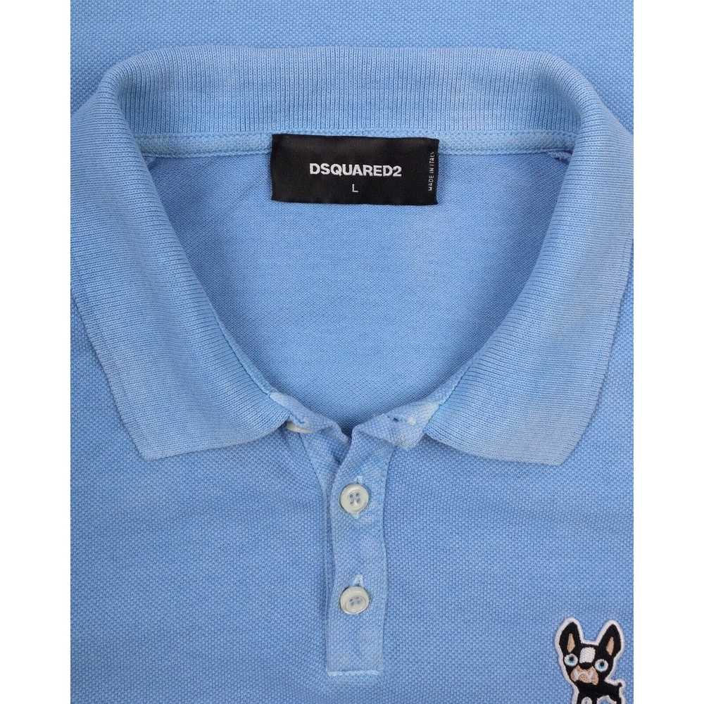 Dsquared2 Faded Blue Pique Cotton Logo Polo Shirt… - image 4