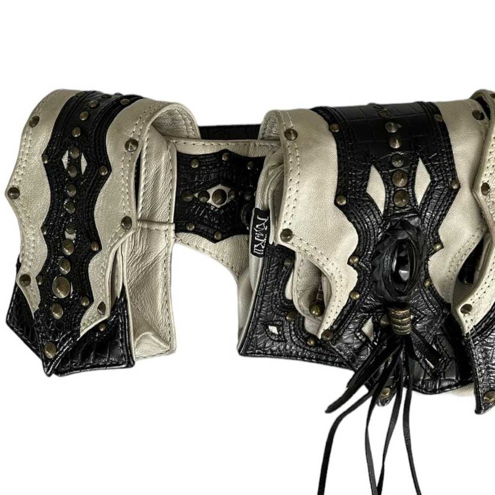 KMRii Kmrii belt snake skin studded hem pouch - image 4