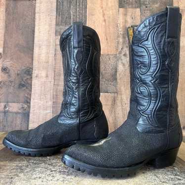 Los Altos Boots 6X Cognac Ostrich Fashion Cowboy Western Boots Mens US 7 EE  $370