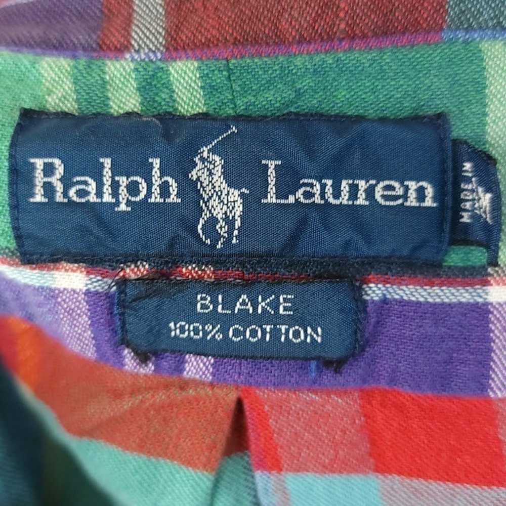 Vintage Ralph Lauren Blake Shirt Vintage 90s Plai… - image 4