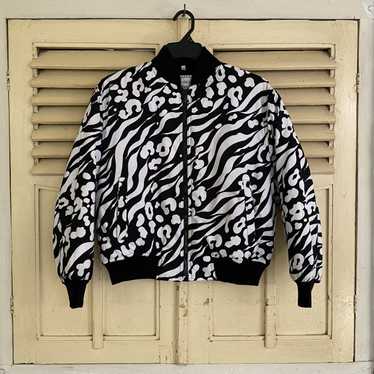 Versace La Greca Reversible Bomber Jacket In 蓝色