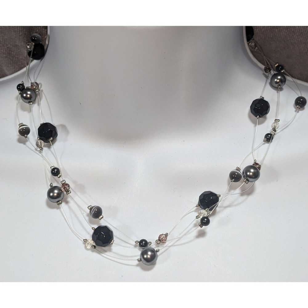 Other Black And Silver Floating Celestial Necklace - image 1