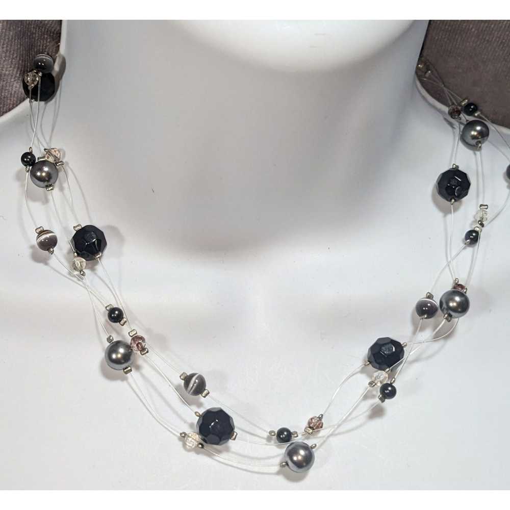 Other Black And Silver Floating Celestial Necklace - image 2