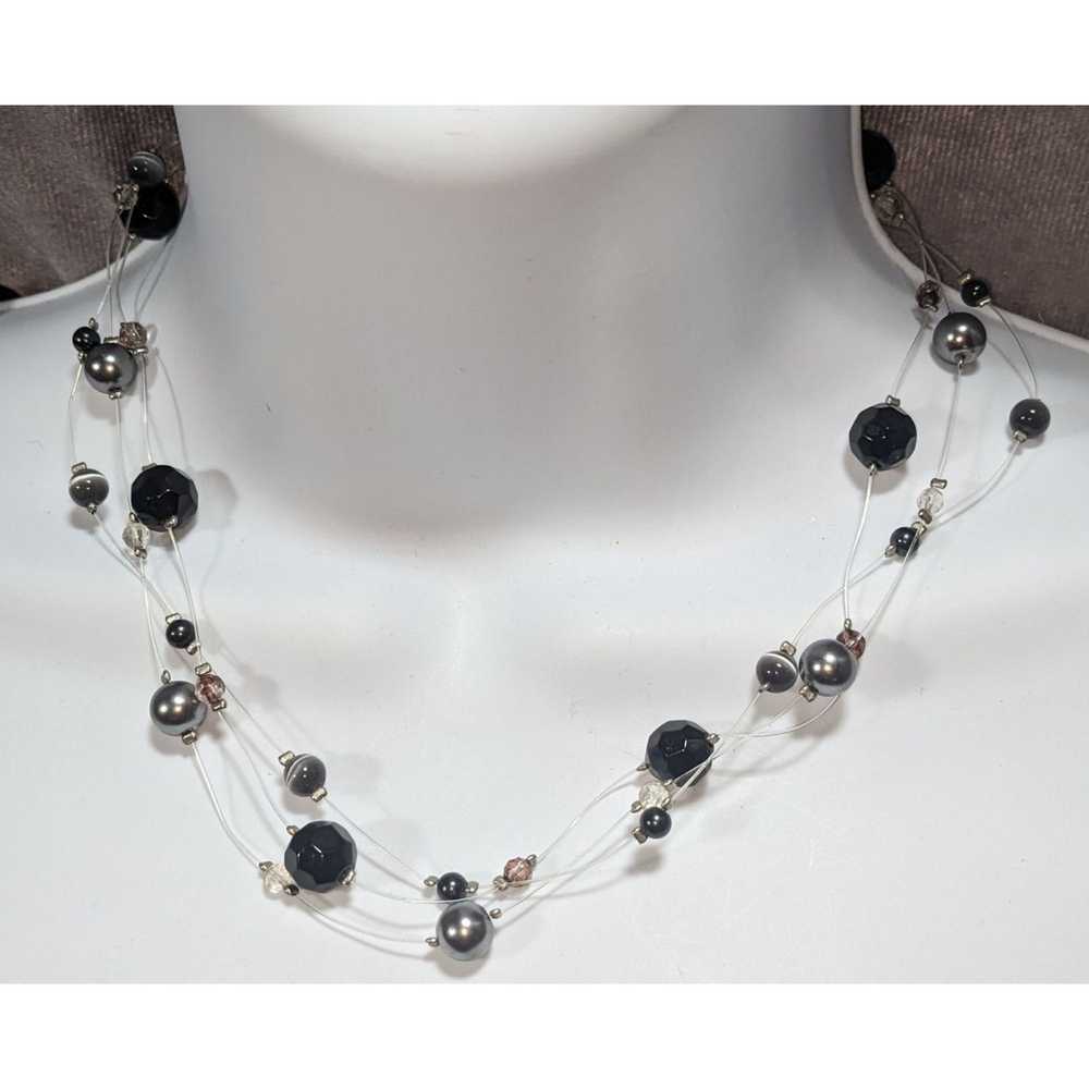 Other Black And Silver Floating Celestial Necklace - image 4