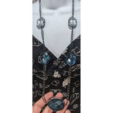 Other Chunky Blue Gem Necklace - image 1