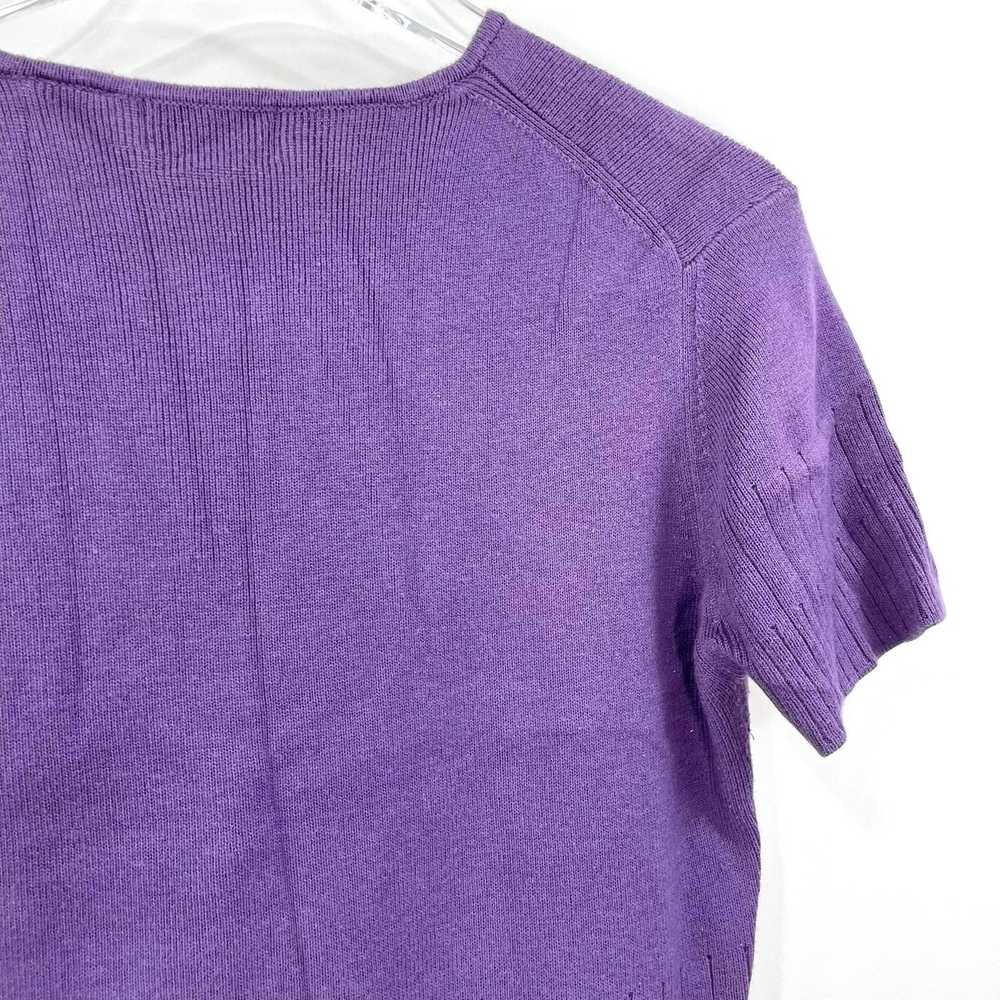 Vintage 90s SHU SHU Vintage Purple Cardigan Top S… - image 11