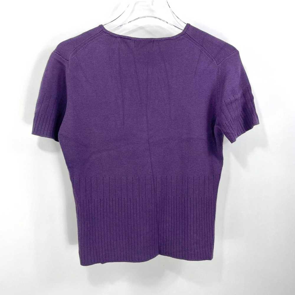 Vintage 90s SHU SHU Vintage Purple Cardigan Top S… - image 6