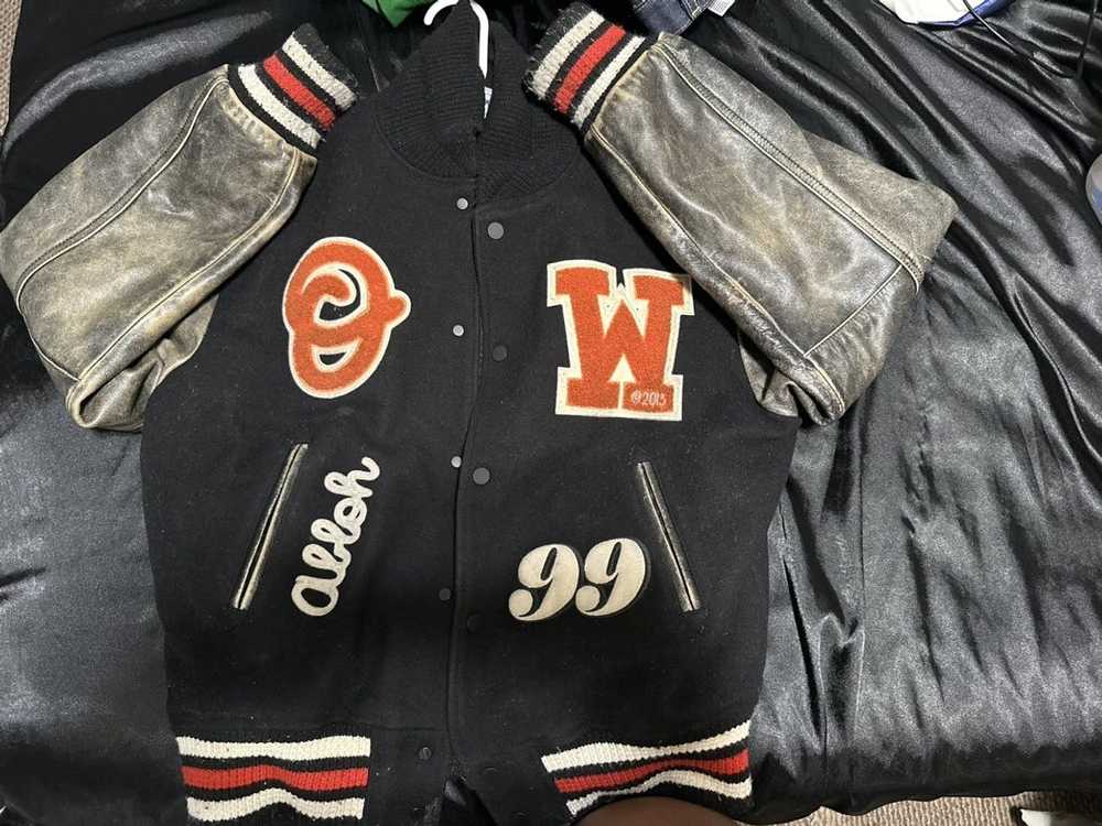 Off-White Vintage Off White Varsity Jacket - image 2