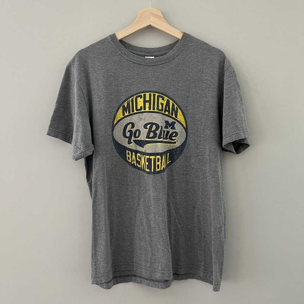 Vintage NCAA Michigan Wolverines Basketball Go Bl… - image 1