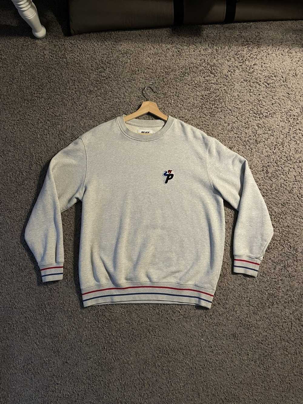 Palace Palace Bunning Man Crewneck (Grey Marl) - image 1