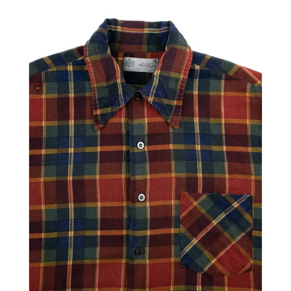 Vintage 70's Plaid Shirt - Medium - image 3