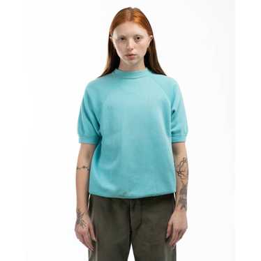 Vintage 60’s Teal Short Sleeve Sweatshirt - Medium - image 1