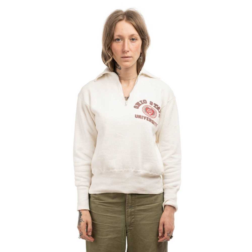 Vintage 50's Champion Quarter-Zip Sweatshirt - Sm… - image 1