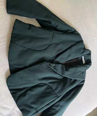 Kiko Kostadinov Grey and Black Wool Louisville Long Belted Coat