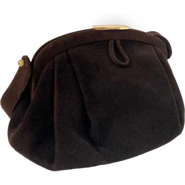 Vintage 1940s Black Suede Hand Bag – ALEXANDRAKING