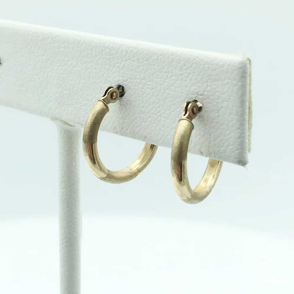 10K Hoop Earrings - image 3